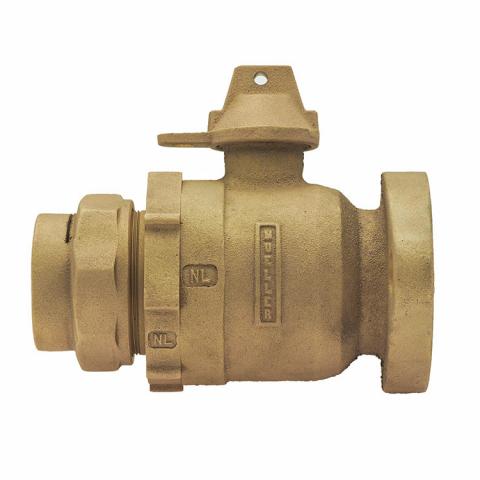 Mueller NL 1-1/2” Ball Valve Curb Stop HM JJ Brass 