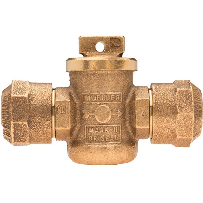 Mueller B25209N 1" Compression CTS Ball Curb Stop Valve 